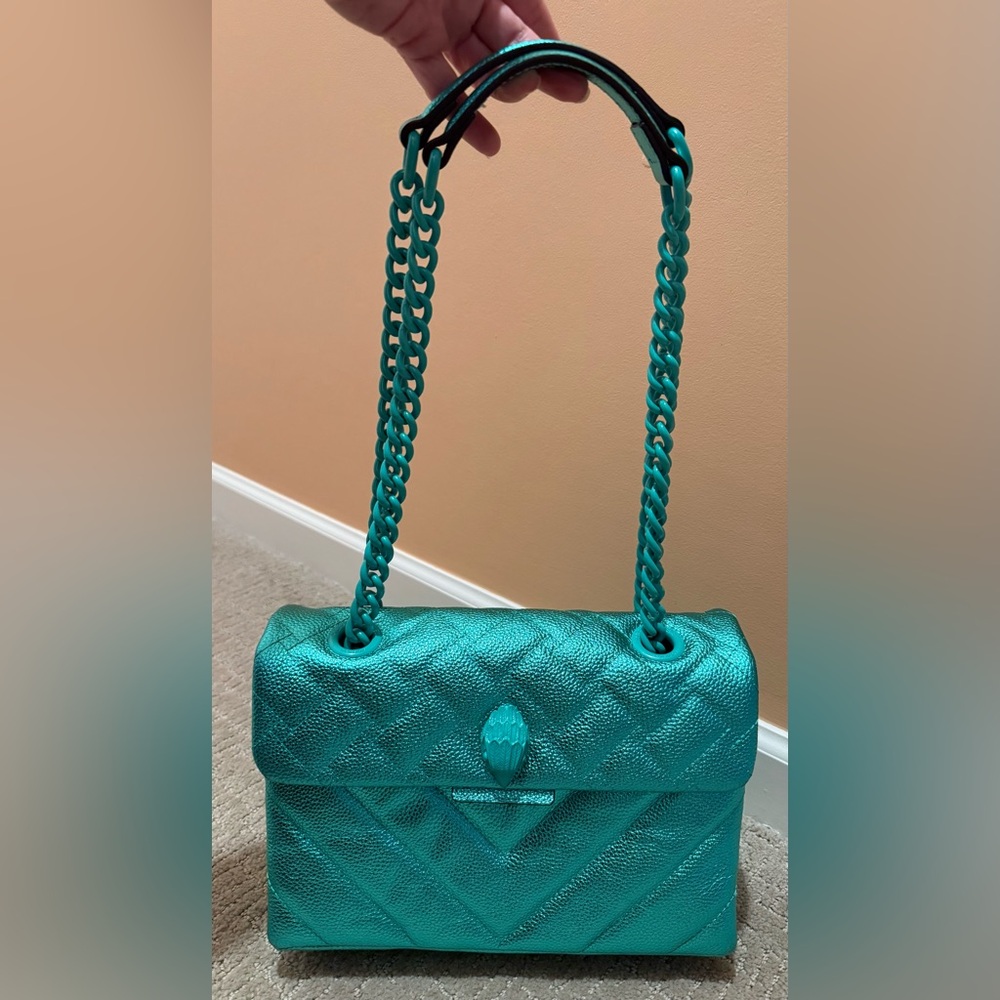 Kurt Geiger London Metallic Quilted Kensington Drench Purse - Picture 2 of 16